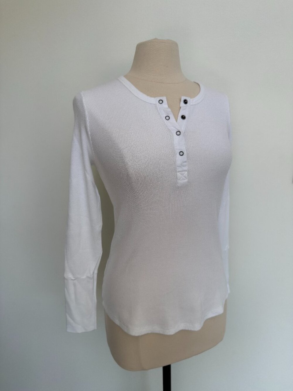 Splendid White Classic Thermal Henley - Picture 2 of 4